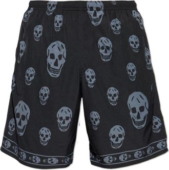 Alexander McQueen Zwembroek - Heren - Strandmode - Zwart - S - Leer - Badmode