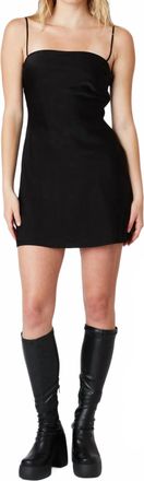 Cotton Candy L.A. Cruel Intentions Square Neck Mini Slip Dress In Black