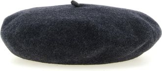 Brunello Cucinelli Grey Solid Beret Hat
