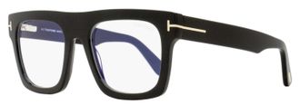 Tom Ford Mens Square Clip-on Eyeglasses TF6068-B 001 Black 53mm