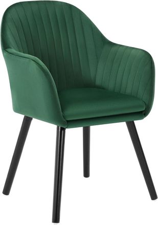 Woltu 1x Sillas De Comedor Nordicas Estilo Vintage Juego De 1 Sillas De Cocina Sillas Tapizada Con Reposabrazos En Terciopelo Estructura De Madera Sillas De