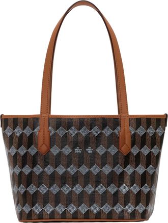Au D&eacute;part Monogram Tote Bag With Double Handles And Interior Pouch