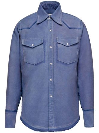 Maison Margiela cotton long-sleeve shirt - Blue