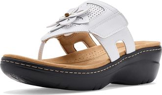 Clarks Merliah 2 Kyla Womens Dress Sandals White Combi Coated Leather : 9.5 A - Narrow, Textile