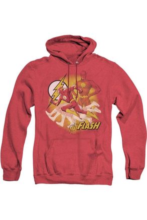Gildan Justice League of America Lightning Fast Adult Heather Hoodie / Hooded Sweatshirt