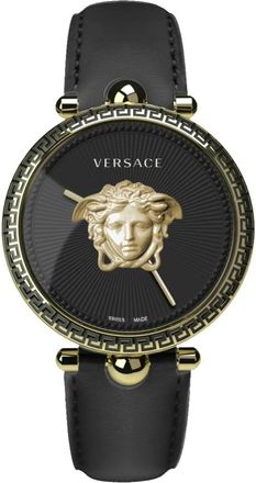 Versace Palazzo Empire - Heren - Horloges - Zwart - ONE Size - Leer - Accessoires