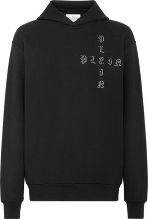 Philipp Plein Hooded Sweatshirt Gothic Plein - Heren - Hoodies - Zwart - 3XL - Katoen - Hoodies & sweatvesten