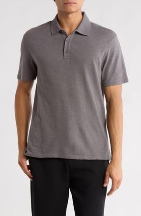 Vince Short Sleeve Slub Polo in Rain Cloud at Nordstrom Rack, Size Xx-Large