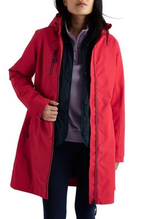 Seasalt Cornwall Coverack Waterproof Organic Cotton Blend Raincoat with Removable Hood ( in Cinder at Nordstrom, Size 18 Us