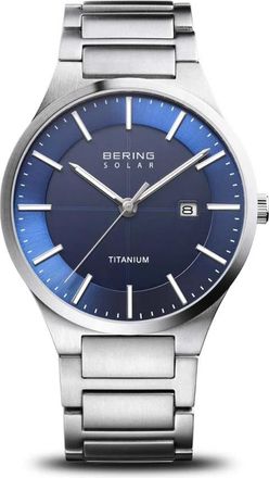 Bering Solar Titanium Horloge - Heren - Horloges - Grijs - ONE Size - Accessoires