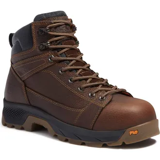 Timberland TiTAN EV Composite Toe Work Boot in Dark Brown Full Grain at Nordstrom, Size 11.5