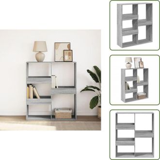 vidaXL Arredamento - vidaXL Libreria/Divisorio Grigio Sonoma 100x33x115 cm - Mobili da parete