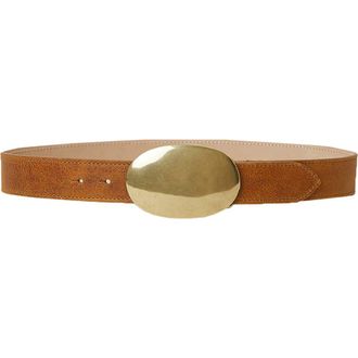B-Low The Belt Myra Washed Leather Belt in Camel Brass at Nordstrom, Size X-Small
