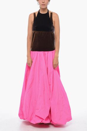 Valentino Maxidress a Palloncino BLOOM con Corpetto in Ciniglia Valentino
