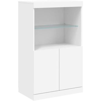 vidaXL Credenza con Luci led Bianca 60,5x37x100 cm - Vidaxl