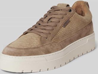 Poelman Sneaker mit Label-Detail Modell Ivar 02 in Taupe, Gr&ouml;&szlig;e 42
