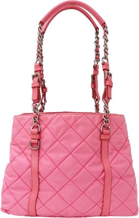 Prada Pink Nylon Tote Bag (Pre-Owned)