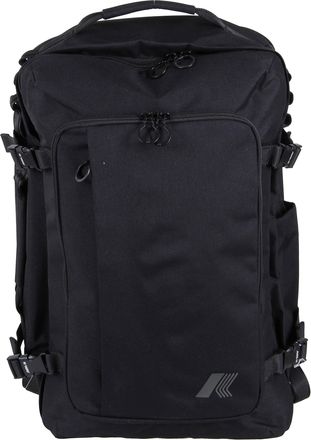 K-Way Black Salome Two-Way Zip Nylon Backpack