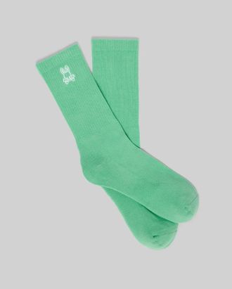 Psycho Bunny Mens New Classic Sport Sock 324 LIGHT GRASS GREEN / O/S