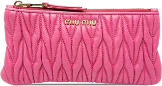 Miu Miu Pre-owned Miu Miu Matelasse Nappa Pouch IP2NUGACW1N1FYWD