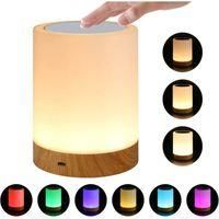 OEM L&aacute;mpara De Mesilla Led, Luz Ambiental Con Luz Blanca C&aacute;lida Y Brillo Ajustable, Luz Nocturna T&aacute;ctil Para Dormitorio, Sala De Estar Y Oficina - Crezuo