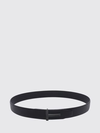 Tom Ford Reversible Pebbled Leather Monogram Buckle Belt