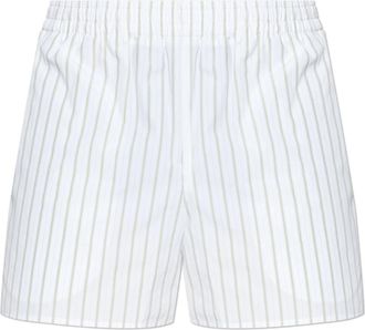 Ami Gestreept Shorts - Heren - Bermuda - Wit - XL - Katoen - Korte Broeken