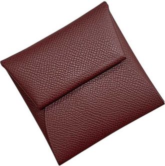 Herm&egrave;s Bordeaux Epsom Leather Coin Purse/Coin Case (Pre-Owned)