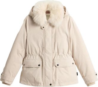 Woolrich Stijlvolle Jassen voor Alle Seizoenen - Dames - Jassen - Beige - L - Jassen