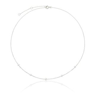 Lily & Roo Silver Five Small Pearl Necklace