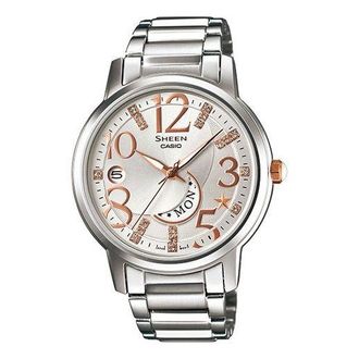 Casio SHEEN Series Waterproof /White Sports Silver Analog SHE-4028D-7A