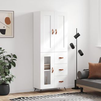 Berkfield Home Highboard White 69.5x34x180 cm Engineered Wood