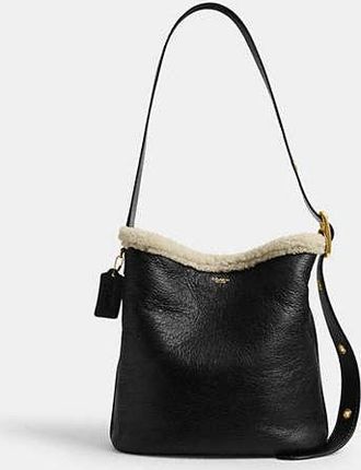 Coach Bleecker Bucket Bag In Shearling