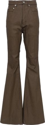 Rick Owens Bolan bootcut jeans - women - Elastomultiester/Cotton/Rubber/Cotton - 28 - Brown