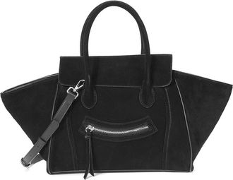 Tiffany & Fred Suede & Leather Winged Tote