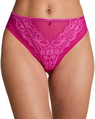 Hunkem&ouml;ller Prina High-Waisted Highleg Brazilian in Rose Violet at Nordstrom, Size X-Small