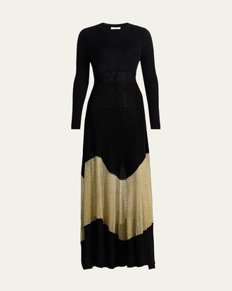 Ulla Johnson Roanne Mesh Panel Maxi Dress