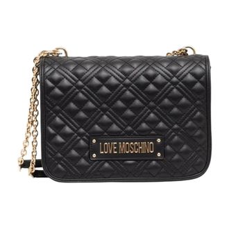 Love Moschino Shoulder Bags, female, Black, Size: ONE SIZE Quilted PU Shoulder Bag