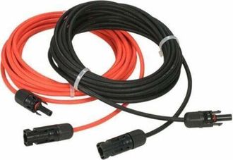 OEM Cable De Extensi&oacute;n Para Panel Solar Con Conector Mc4, Par Rojo + Negro, 14awg, 4 Metros