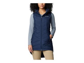 Columbia Plus Size Heavenlytm II Long Vest Womens Clothing Collegiate Navy : 3X, Fleece/Polyester