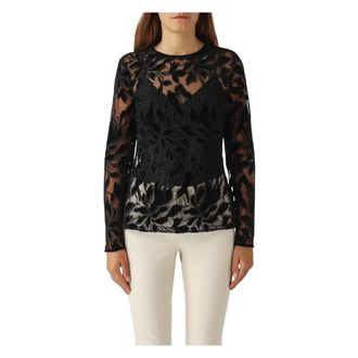 Max Mara Tops, Dames, Zwart, S, Polyester, Plinio Top