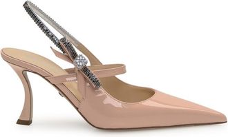 Mach & Mach Pink Embellished Crystal Pumps