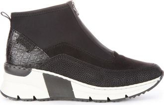 Rieker Wedges, female, Black, 5 UK, Black Zip Up Trainer Ankle Boots