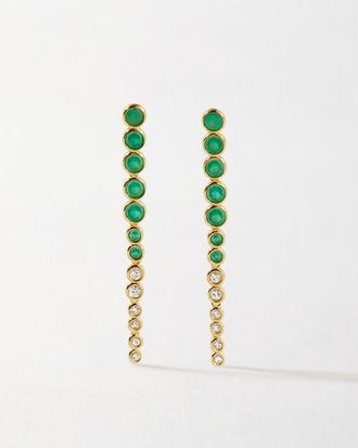 Edge of Ember Serena Tennis Drop Earrings in Green at Nordstrom