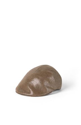 Brunello Cucinelli Sparkling flat hat in Brown at Nordstrom, Size X-Small