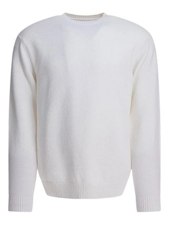 Beams Plus crew-neck sweater - men - Polyester/Flax/Cotton - M - White