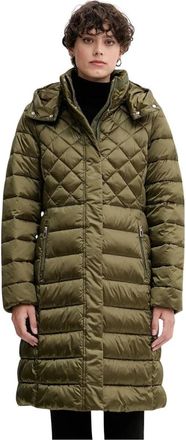 Joop Constance Quilted Coat - Dames - Parka Jassen - Groen - S - Leer - Jassen