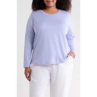 Eileen Fisher Boxy Organic Cotton Top in Plume at Nordstrom Rack, Size 1X