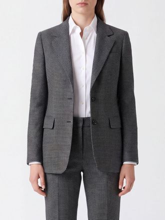 Tagliatore Single-Breasted Houndstooth Wool-Blend Blazer with Peak Lapels