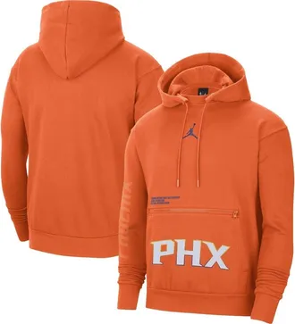 Jordan Brand Mens Jordan Brand Orange Phoenix Suns Courtside Statement Edition Pullover Hoodie at Nordstrom, Size X-Small